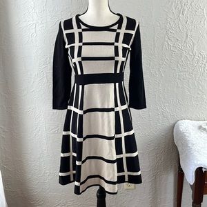 Liz Claiborne Geometric Color Block Sweater Dress